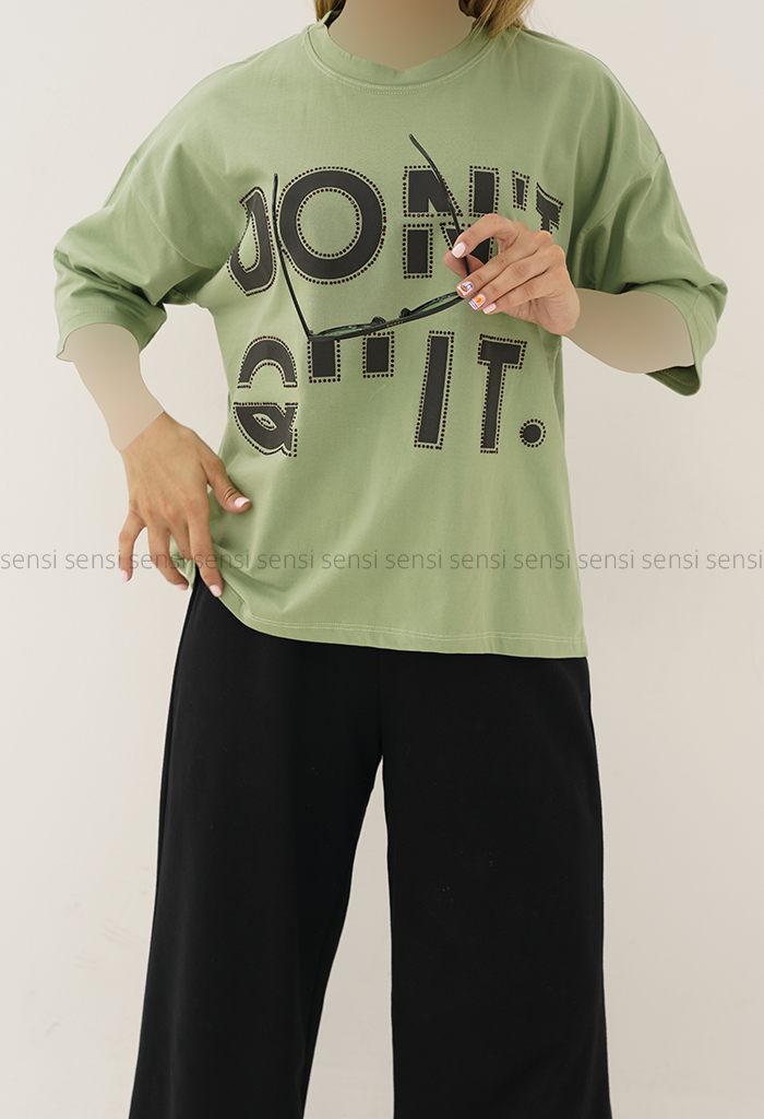 تیشرت زنانه dontنگین دار کد1005893